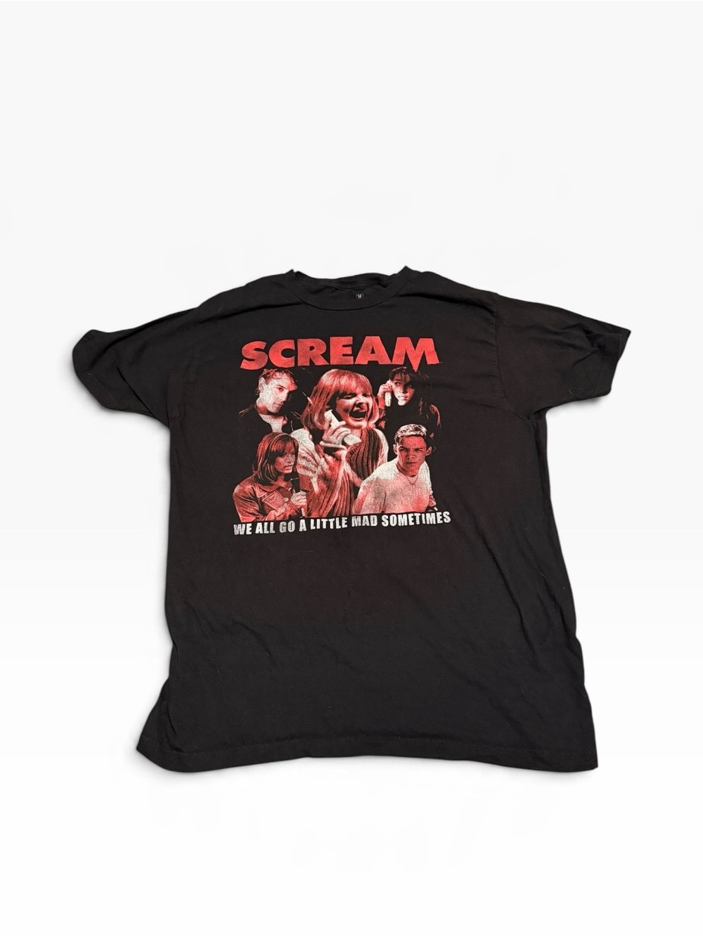 Ripple Junction Black Tee with Red Horror Collage